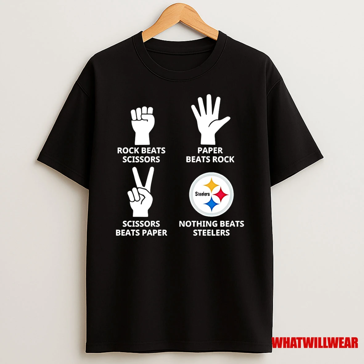 Rock Paper Scissors Nothing Beats Pittsburgh Steelers Nfl 2025 Logo Shirts