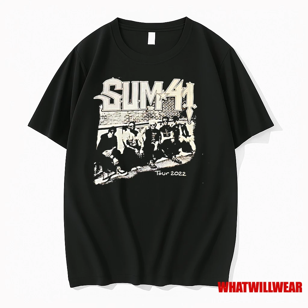 Rock Off Officially Licensed Sum 41 Band Photo European Tour 2022 Shirts