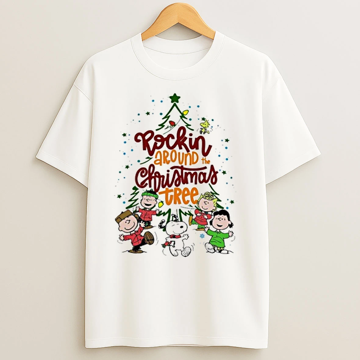 Rockin Around The Christmas Tree Peanuts T Shirts