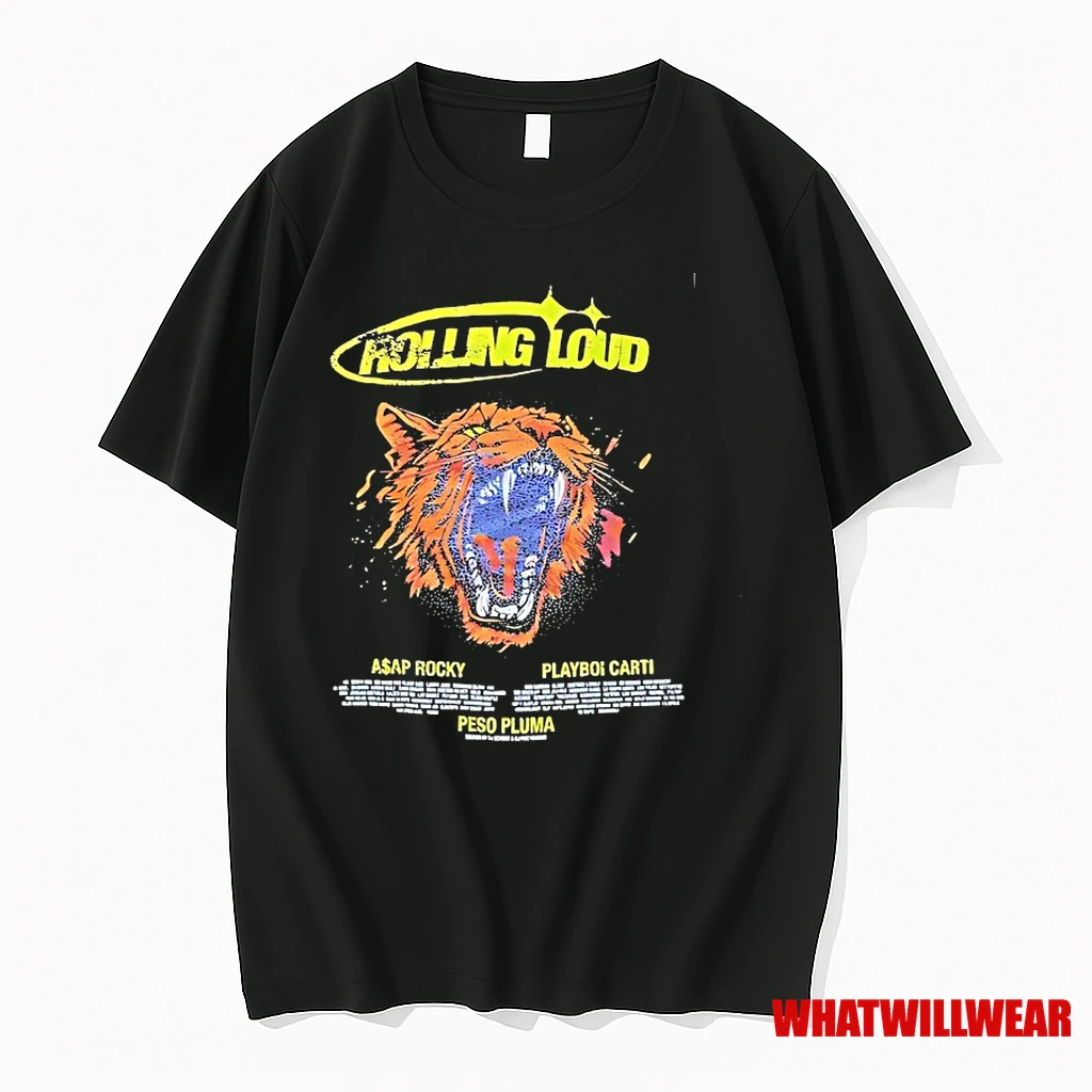 Rolling Loud Asap Rocky Playboi Carti Peso Pluma Tiger Roar Shirts