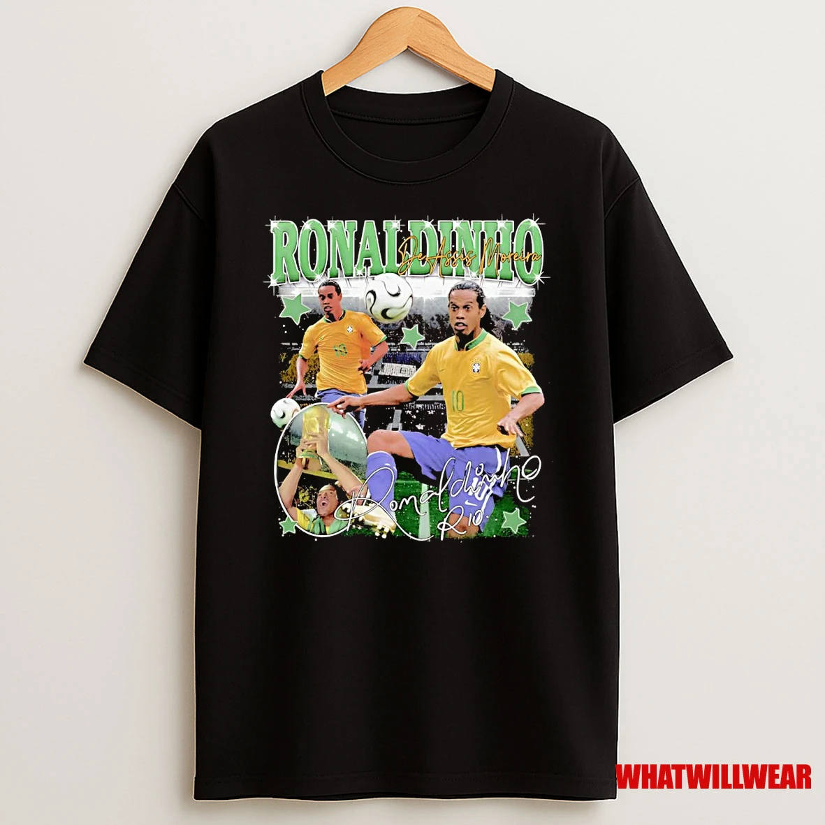 Ronaldo De Assis Moreira Picture Collage Signature Shirts