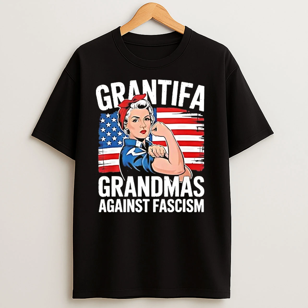 Rosie The Riveter Grantifa Grandmas Against Fascism T Shirts