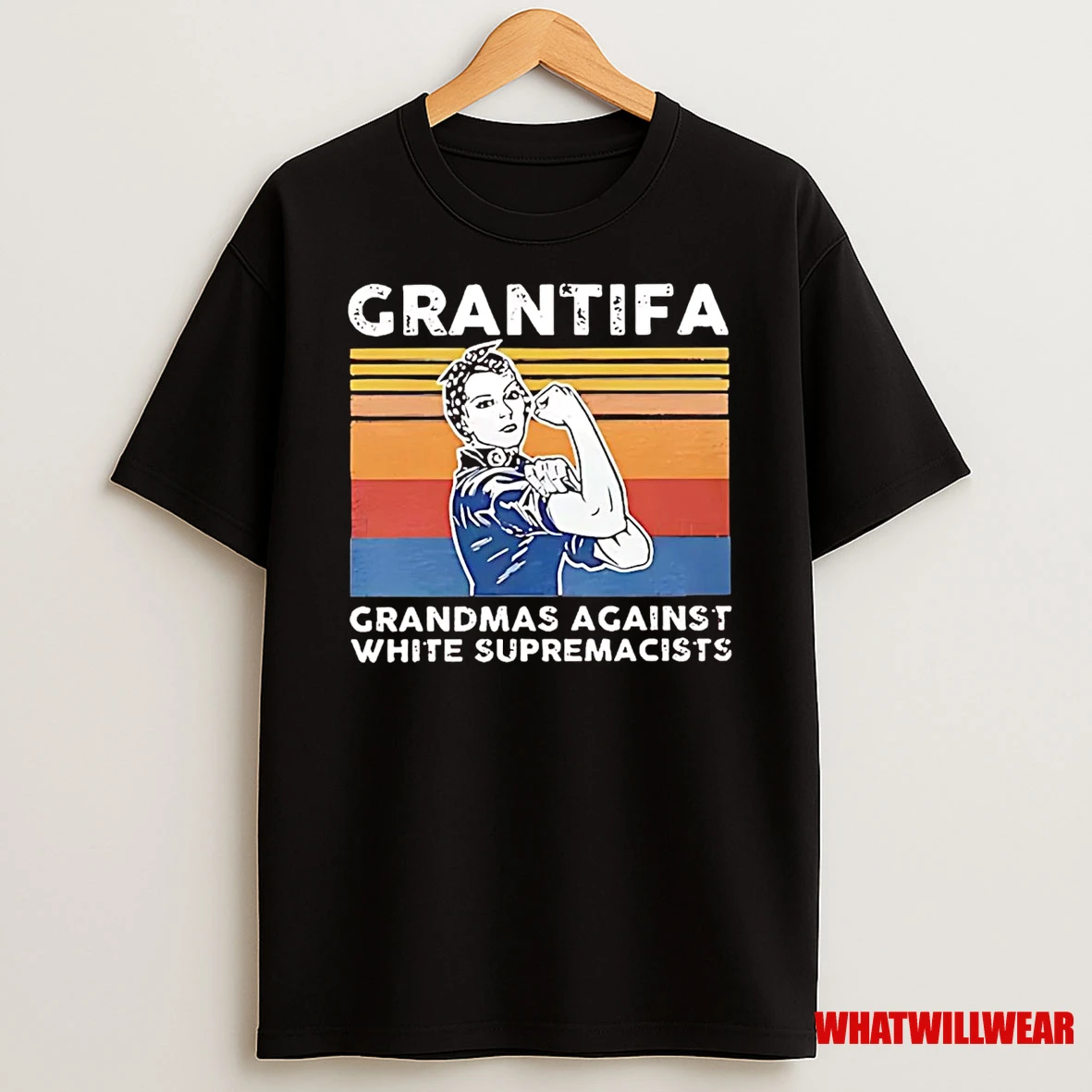 Rosie The Riveter Grantifa Grandmas Against Supremacists Shirts