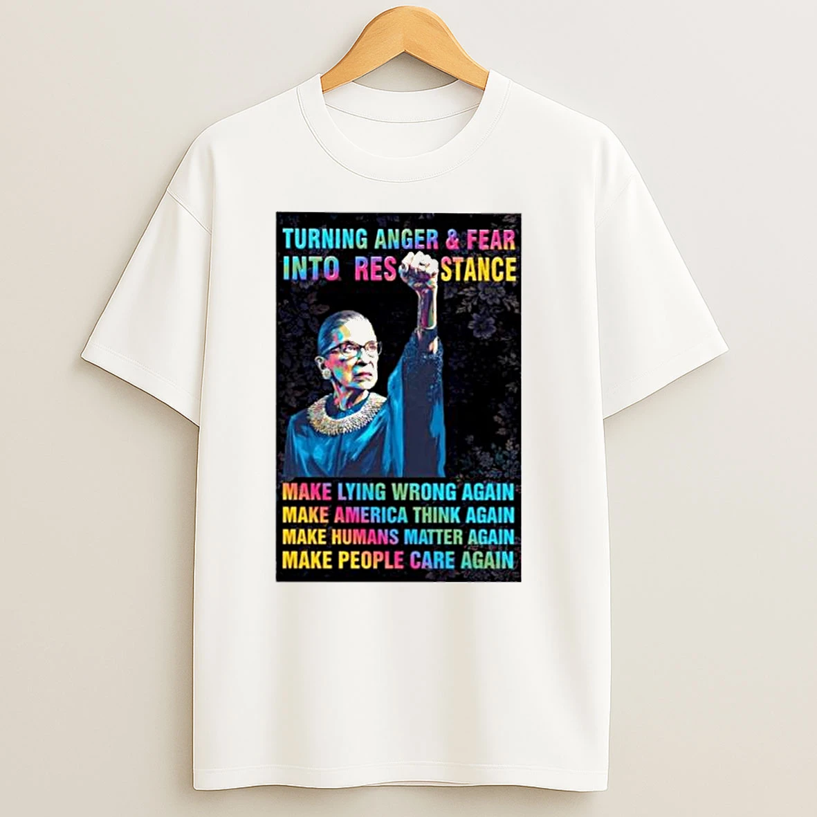 Ruth Bader Ginsburg Turning Anger Fear Into Resistance Ornaments T Shirts