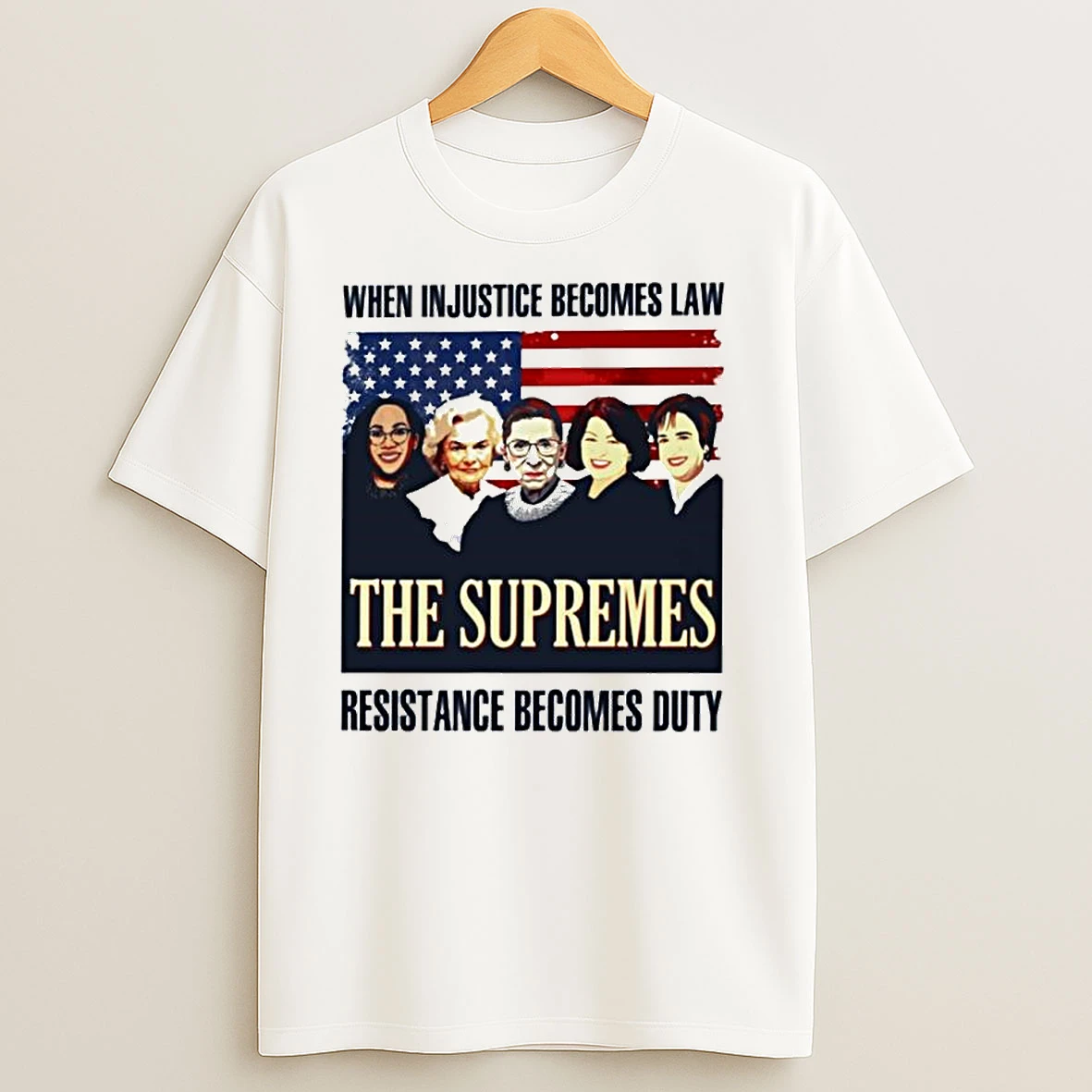 Ruth Bader Ginsburg When Injustice Becomes Law The Supremes Resistance Becomes Duty Ornaments T Shirts