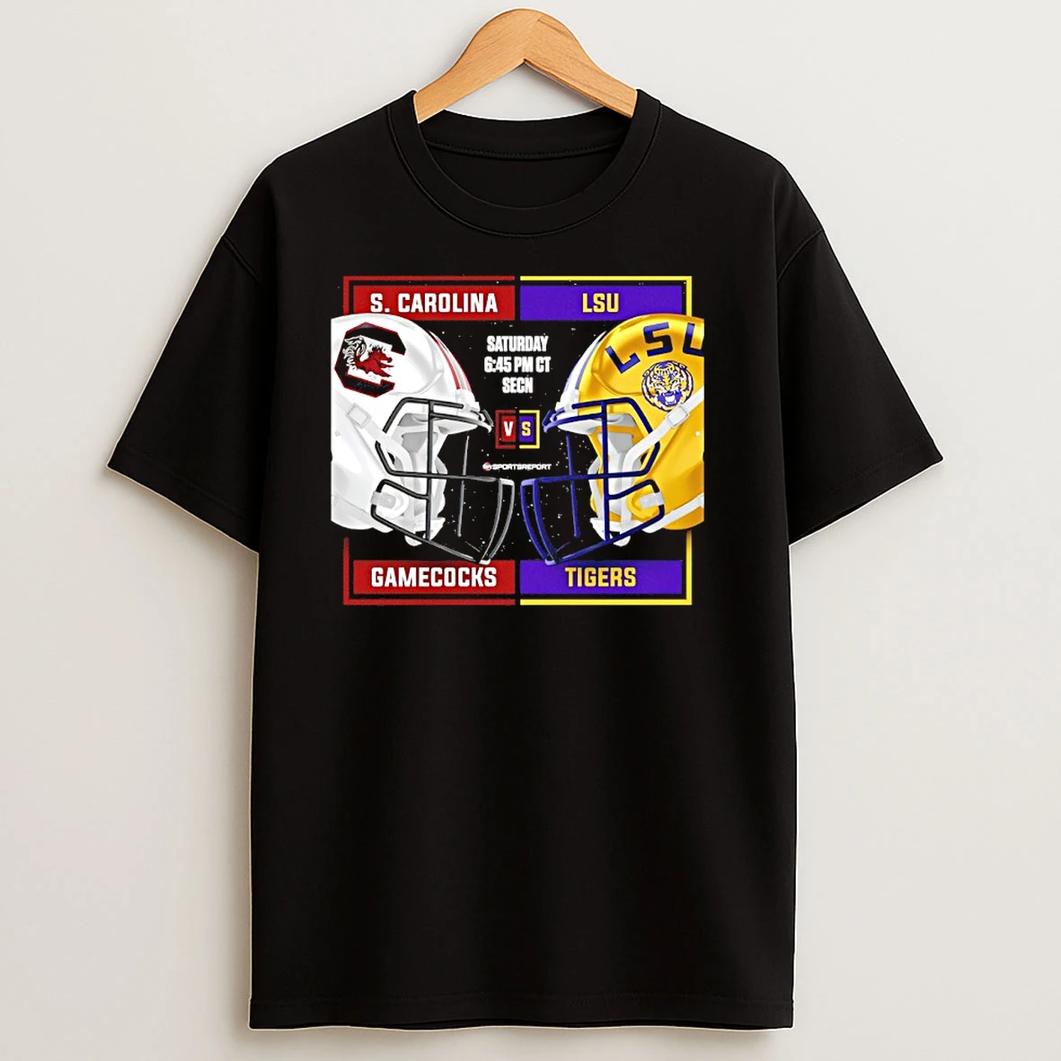 S Carolina Gamecocks Vs Lsu Tigers 2025 Football Helmet T Shirts