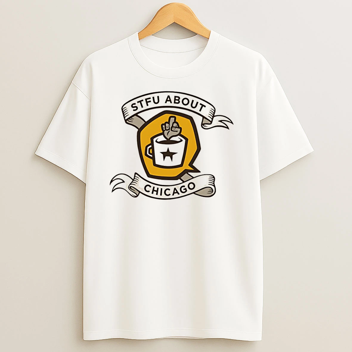 Stfu About Chicago Coffee Finger Graphic T Shirts