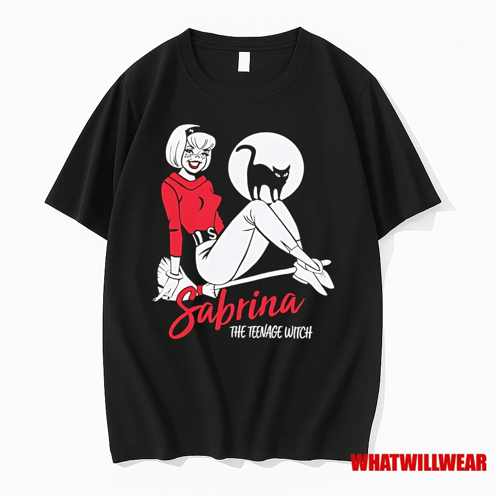Sabrina The Teenage Witch On Broom Cartoon Shirts
