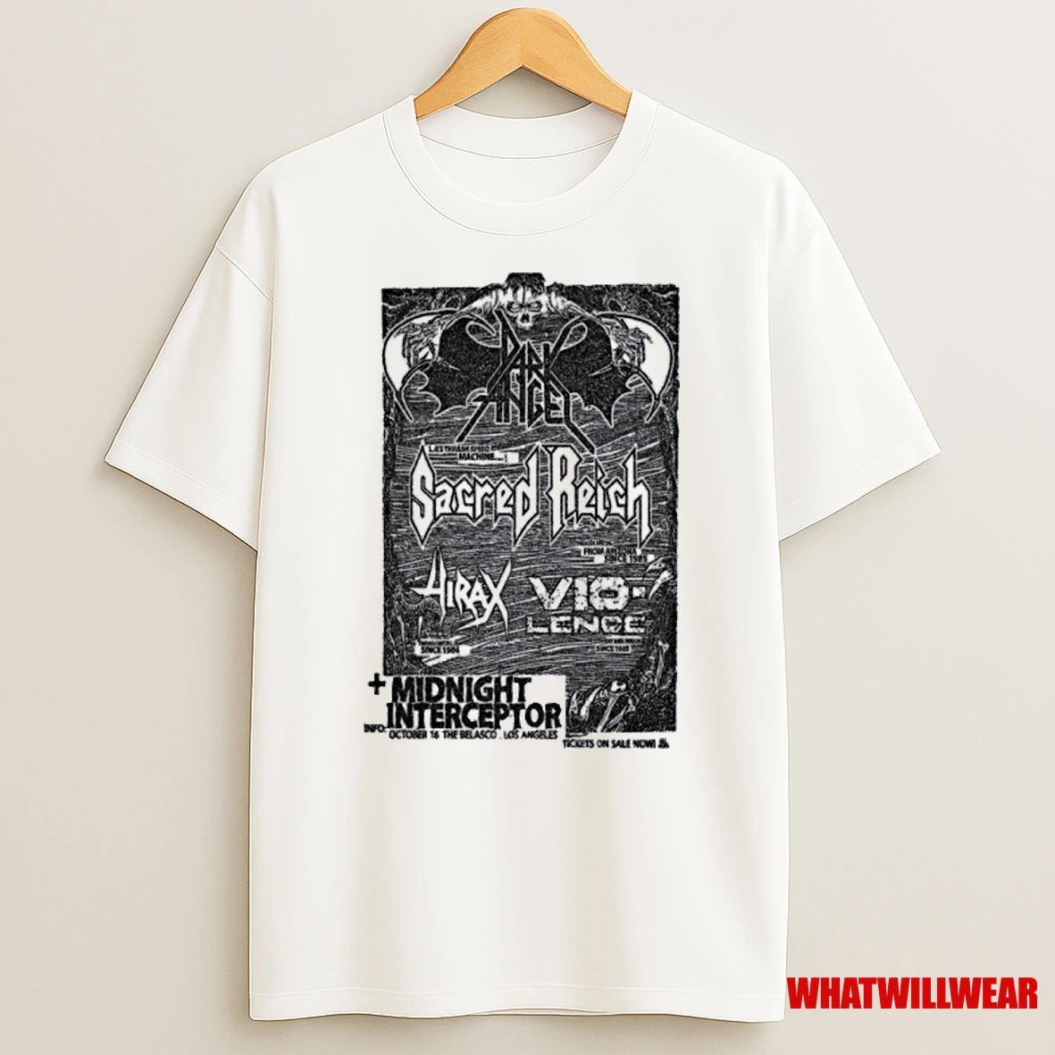 Sacred Reich Oct 16 2025 The Belasco In Los Angeles Ca Shirts