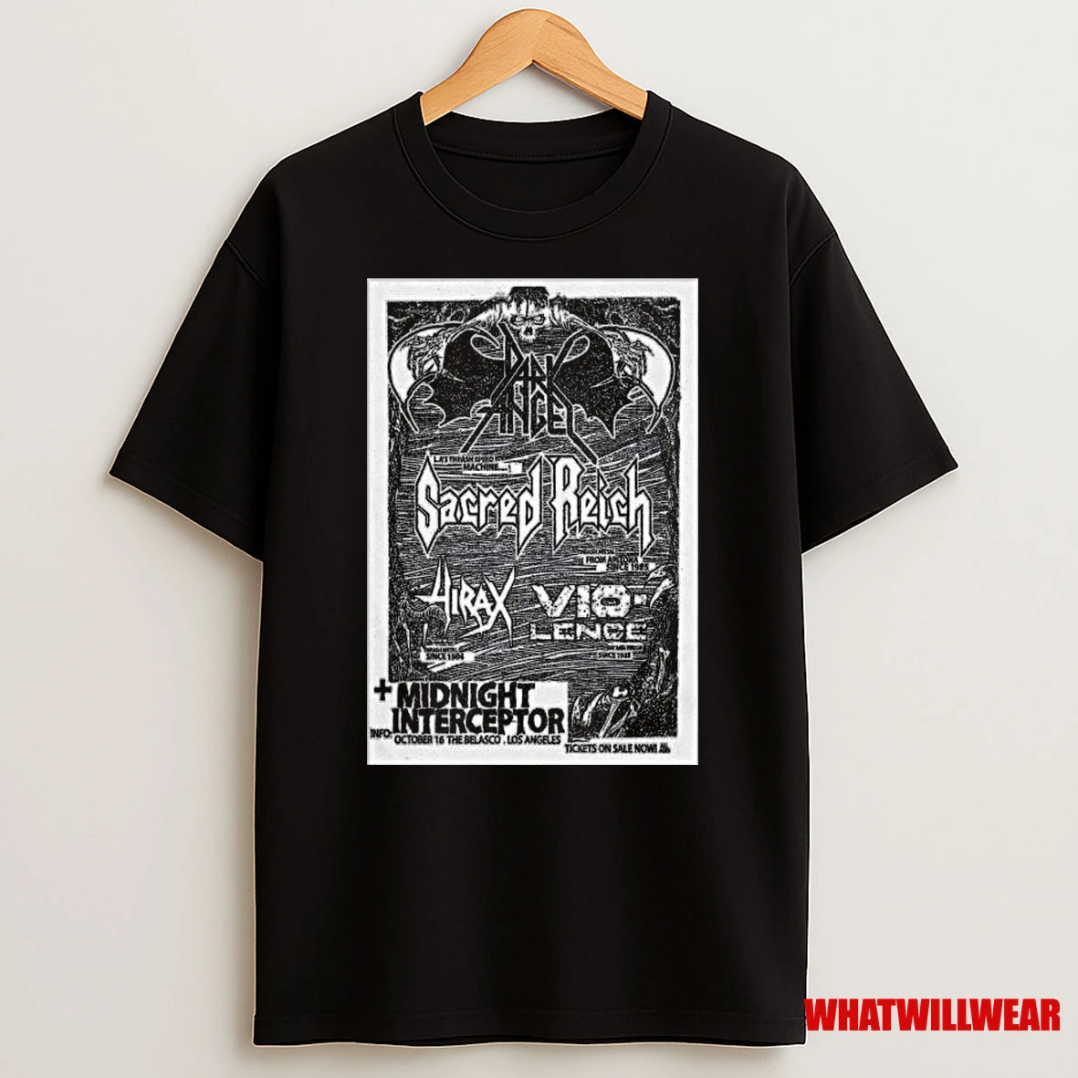 Sacred Reich The Belasco In Los Angeles Ca October 16 2025 Shirts
