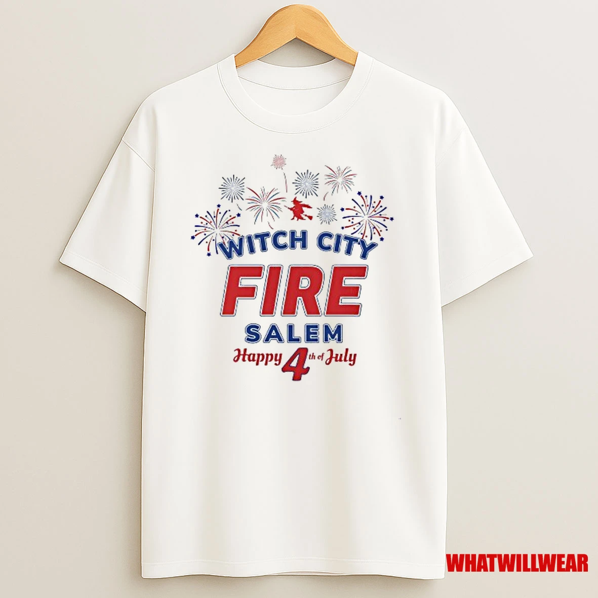 Salem Witch City Fire 4th Of July Shirts