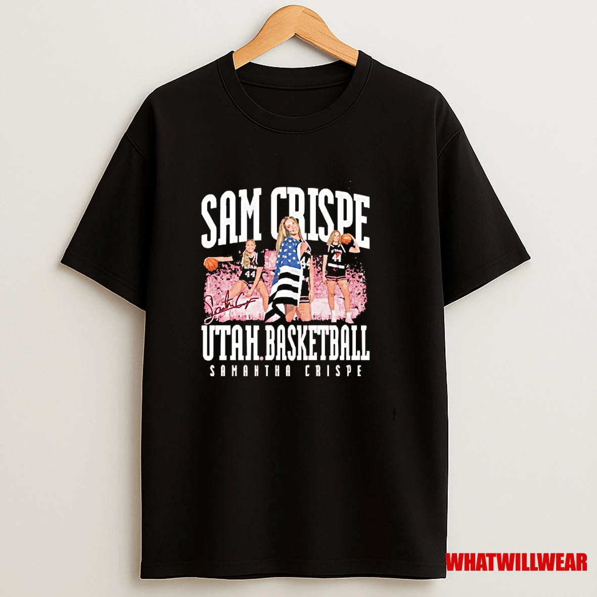 Sam Crispe Utah Utes Basketball Signature Player Graphic Shirts