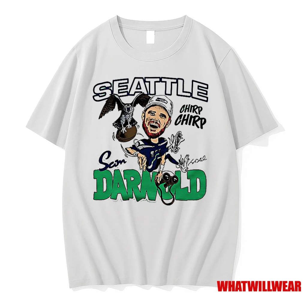 Sam Darnold Seattle Seahawks Football Caricature Player Graphic Signature Shirts