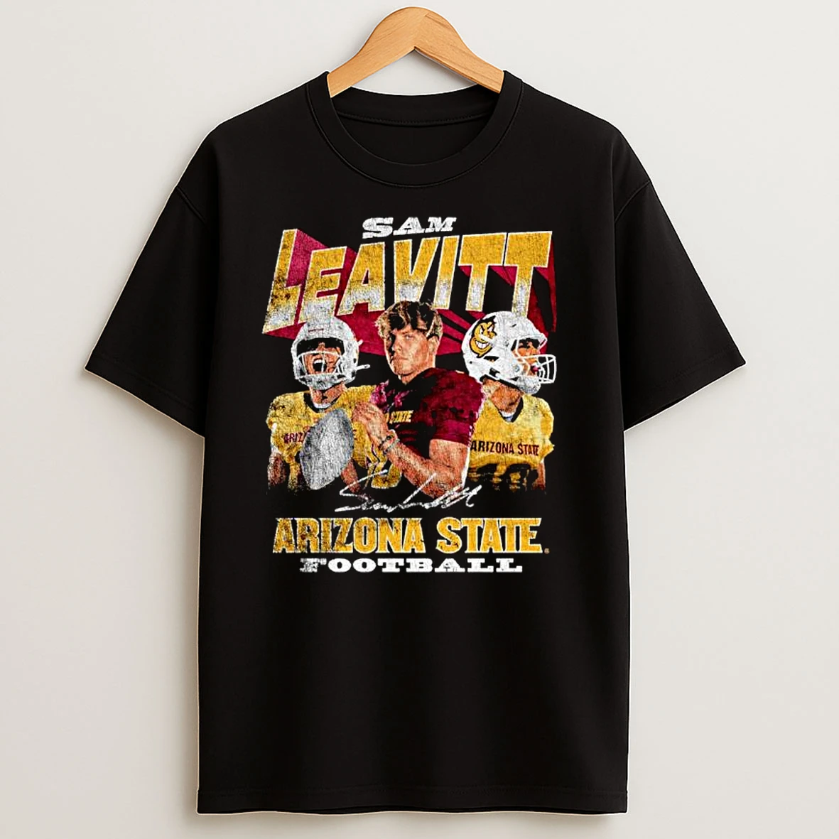 Sam Leavitt Arizona State Sun Devils 90s Graphic Ornaments T Shirts