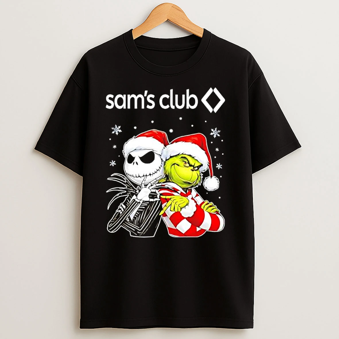 Sams Club X Jack Skellington And Grinch Six Seven Merry Christmas T Shirts