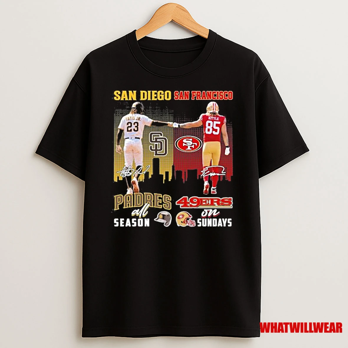 San Diego Tatis Jr All Season And San Francisco Kittle On Sundays Shirts