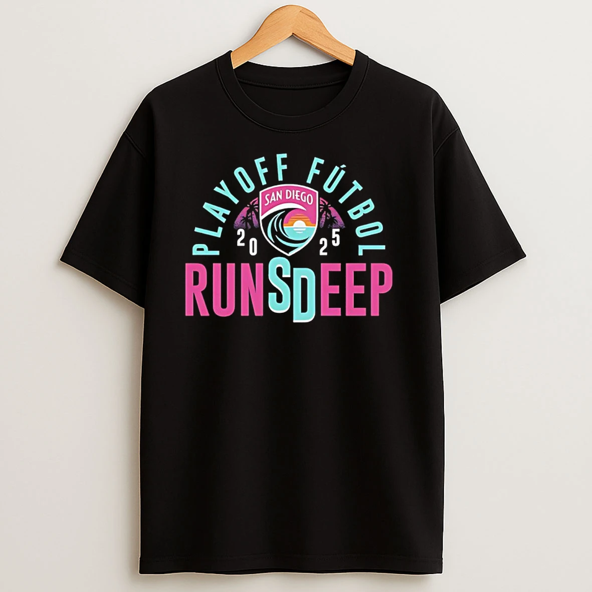 San Diego Wave Fc Playoff Futbol 2025 Retro Vibe T Shirts