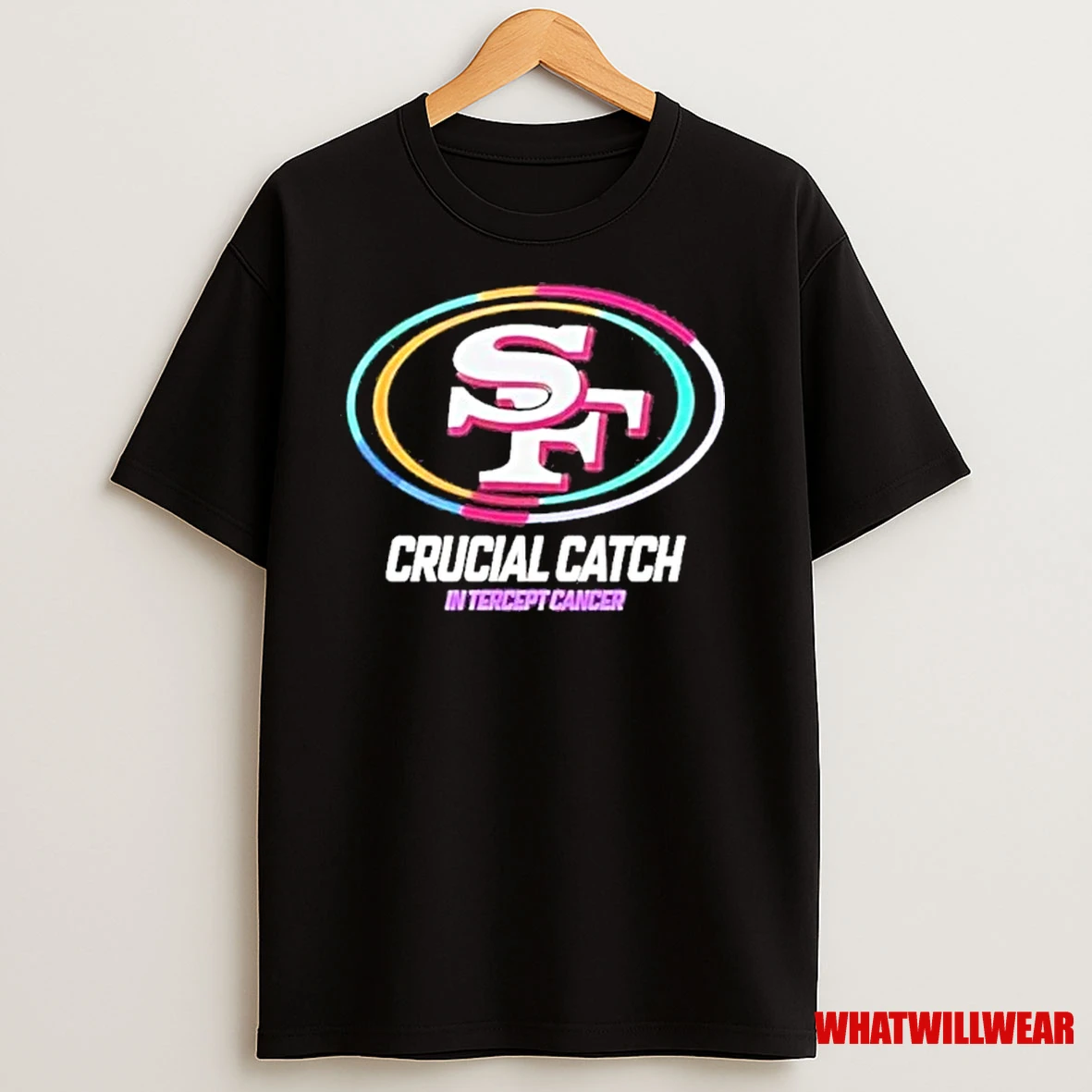 San Francisco 49ers Crucial Catch Intercept Cancer Shirts