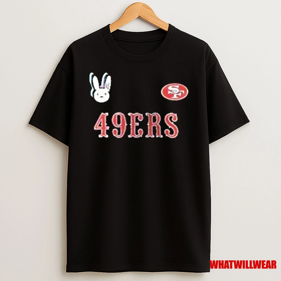 San Francisco 49ers X Bad Bunny Super Bowl Lx Logo Signature Bunny Mascot Shirts
