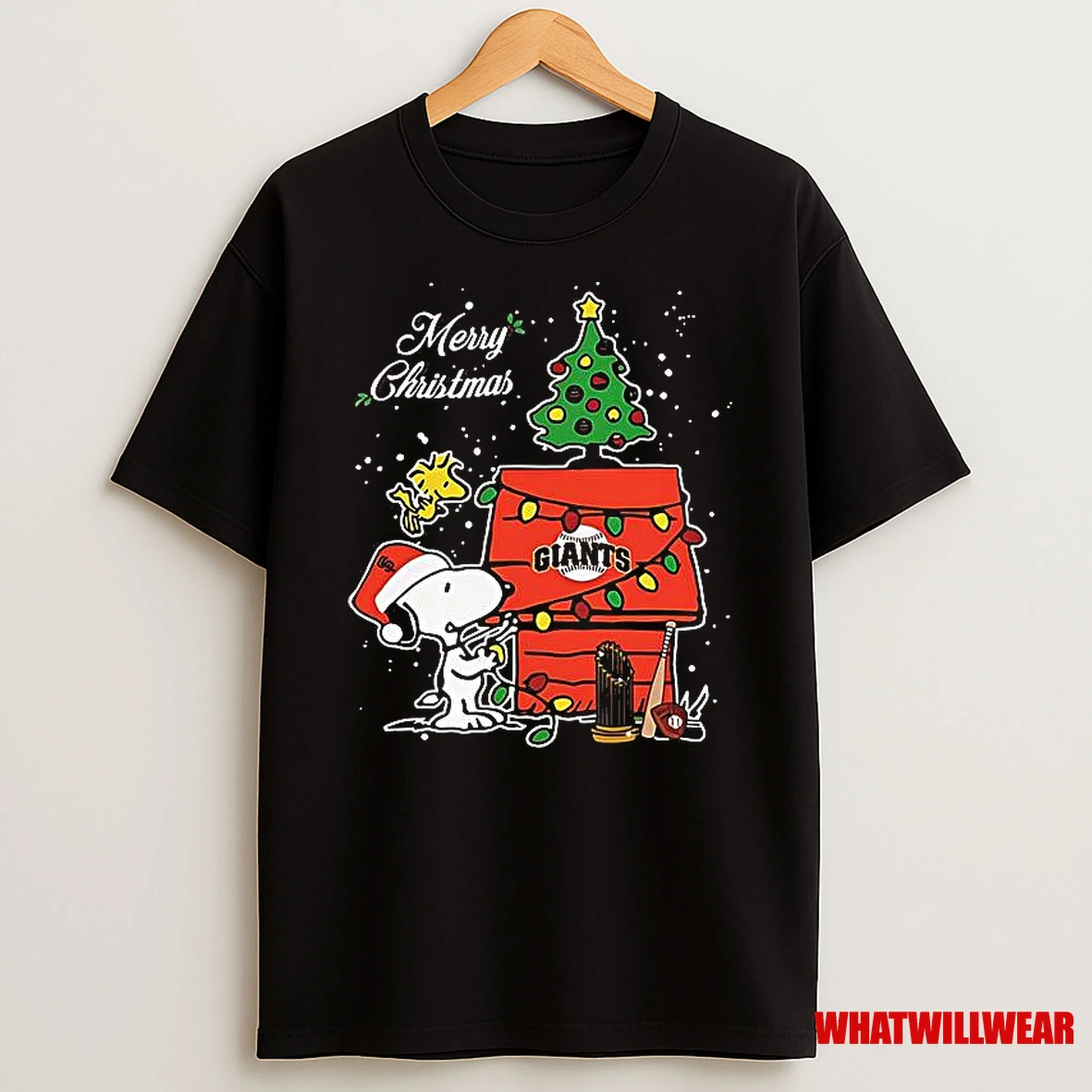 San Francisco Giants Merry Christmas With Snoopy Baby Shirts