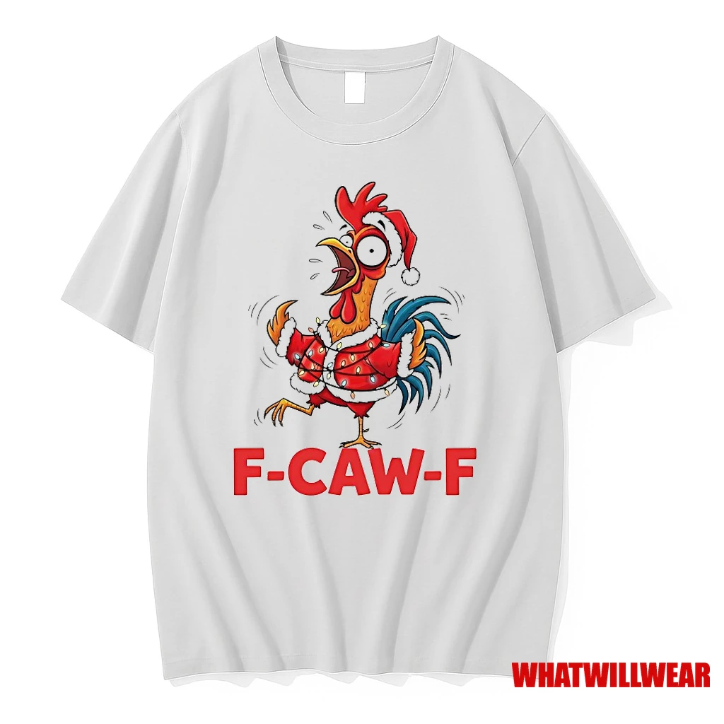 Santa Chrismas Crazy Chicken F Caw F Shirts