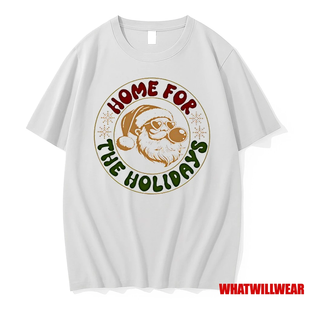 Santa Claus Home For The Holidays Merry Christmas Shirts
