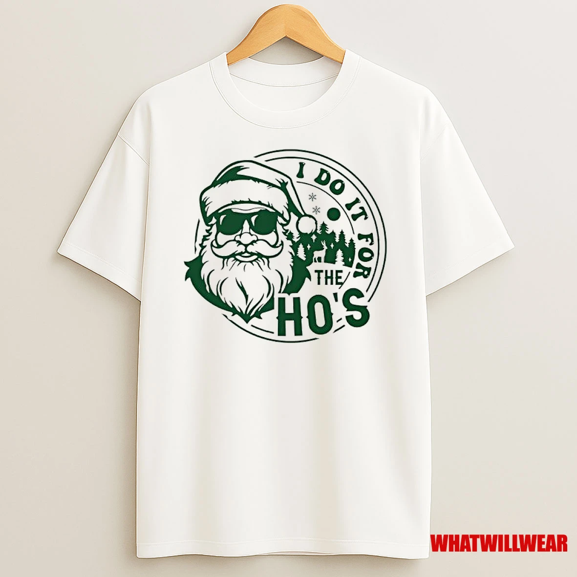 Santa Claus I Do It For The Hos Christmas Shirts