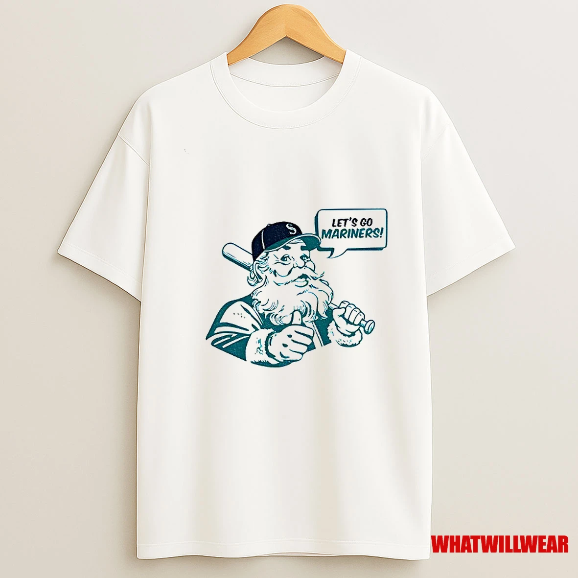 Santa Claus Loves Seattle Mariners Lets Go Mariners Mlb Baseball Shirts
