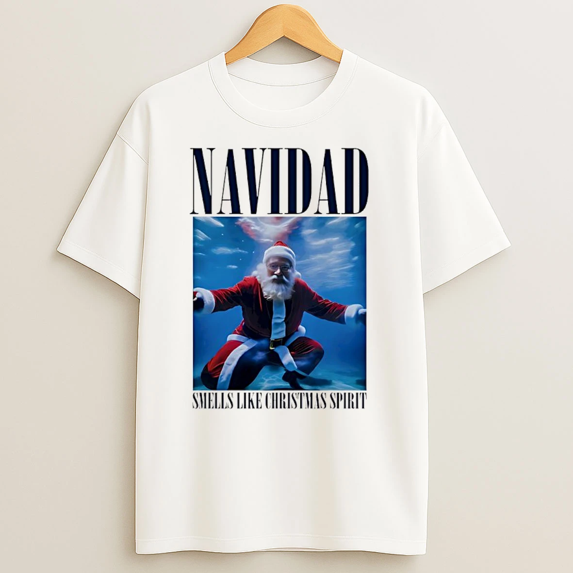 Santa Claus Navidad Smells Like Christmas Spirit T Shirts