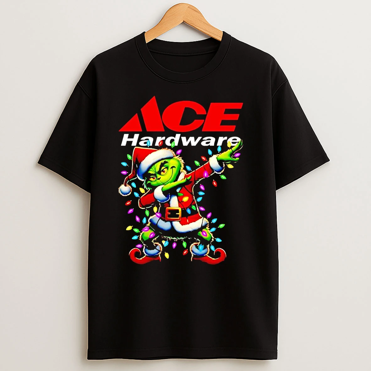 Santa Grinch Dabbing Ace Hardware Christmas Light T Shirts