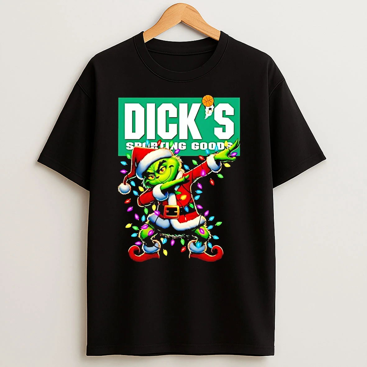 Santa Grinch Dabbing Dicks Sporting Goods Christmas Light T Shirts