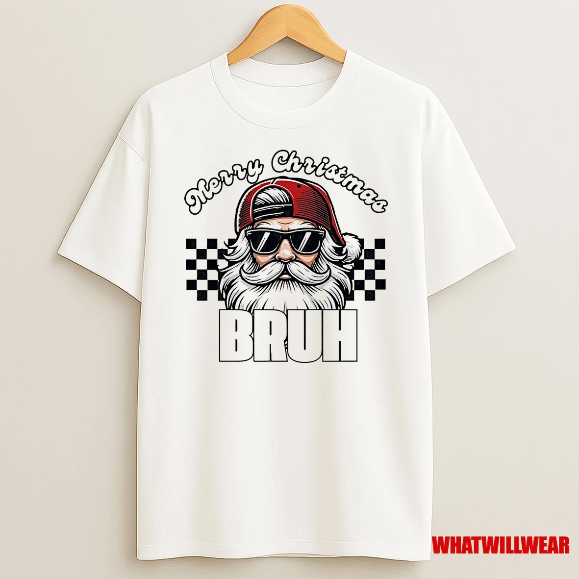 Santa Biker Merry Christmas Bruh Shirts