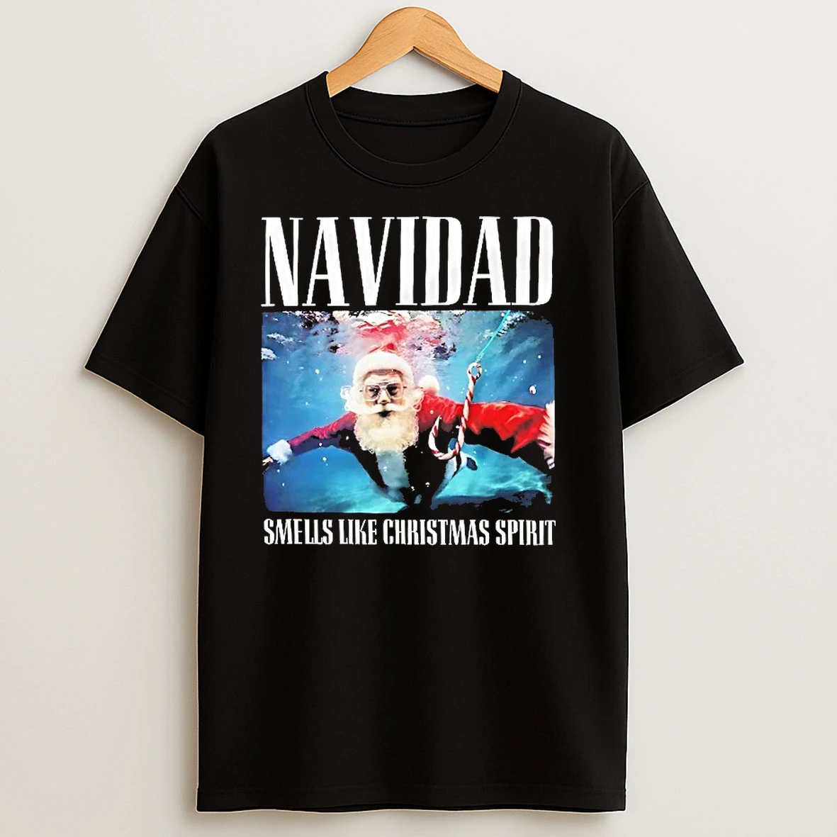 Santa Navidad Smells Like Christmas Spirit T Shirts