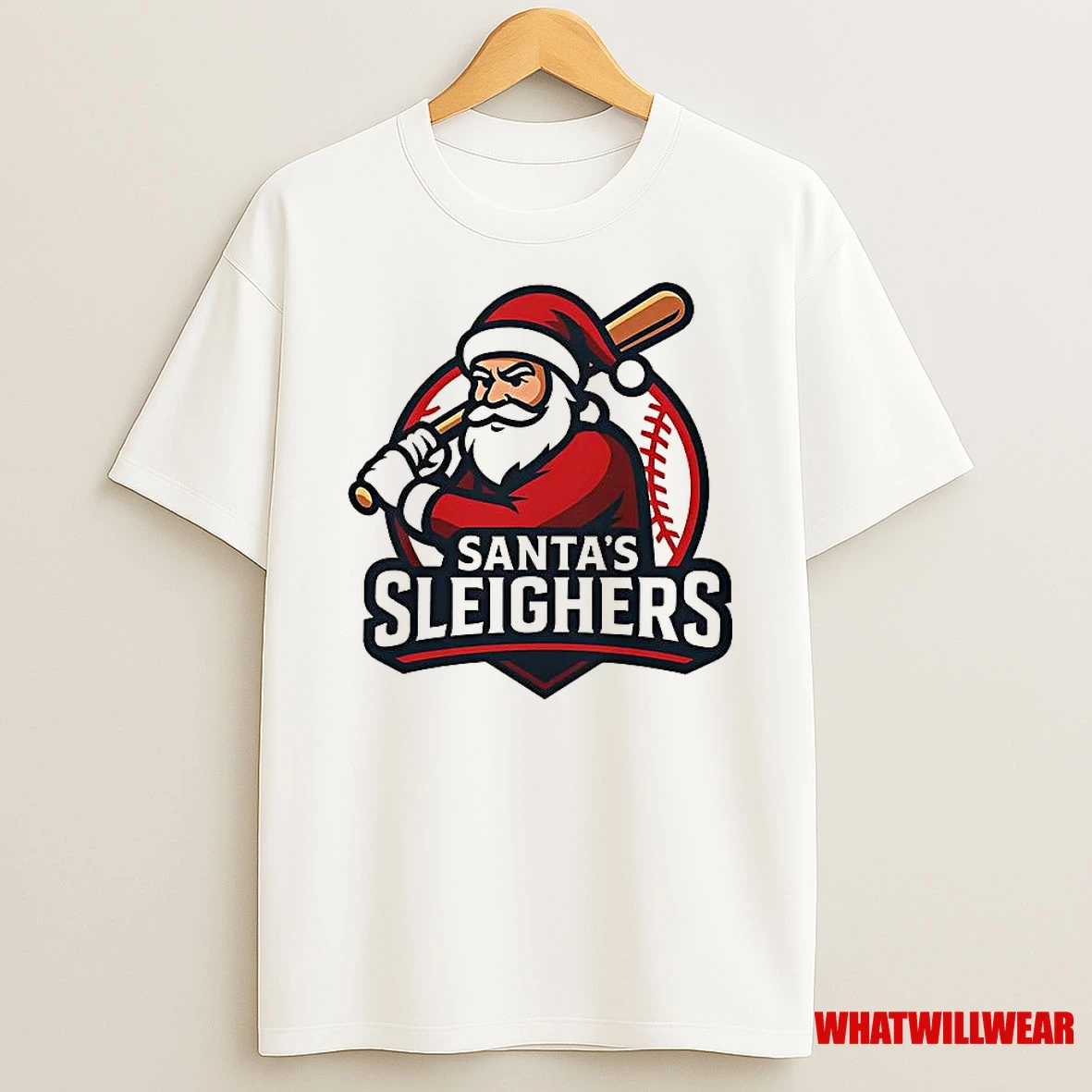 Santas Sleighers Baseball Shirts