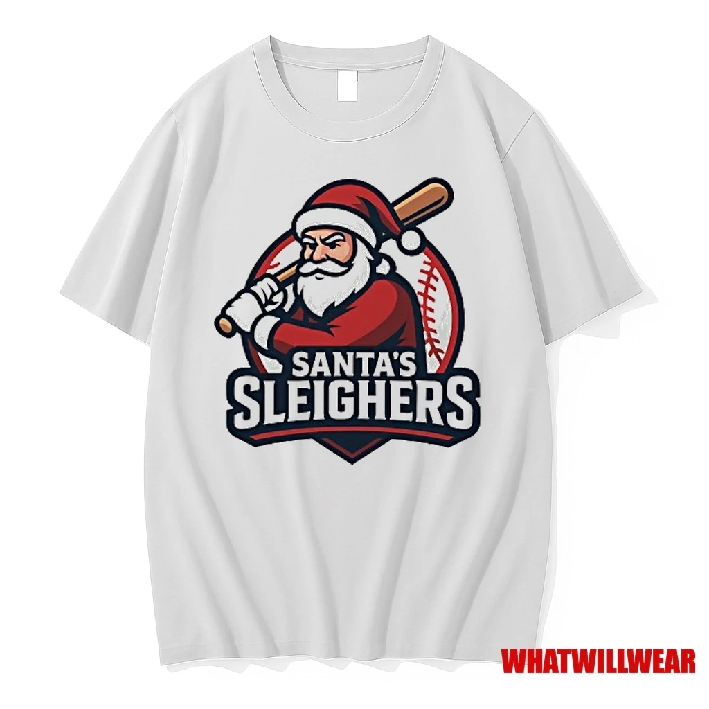 Santas Sleighers Logo Christmas Shirts