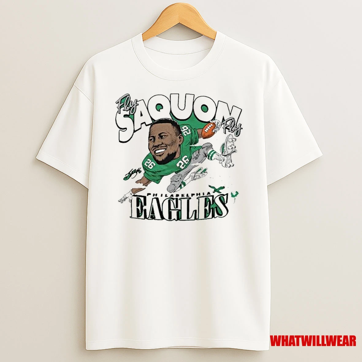 Saquon Barkley Philadelphia Eagles Homage Caricature Player Graphic Tri Blend Shirts