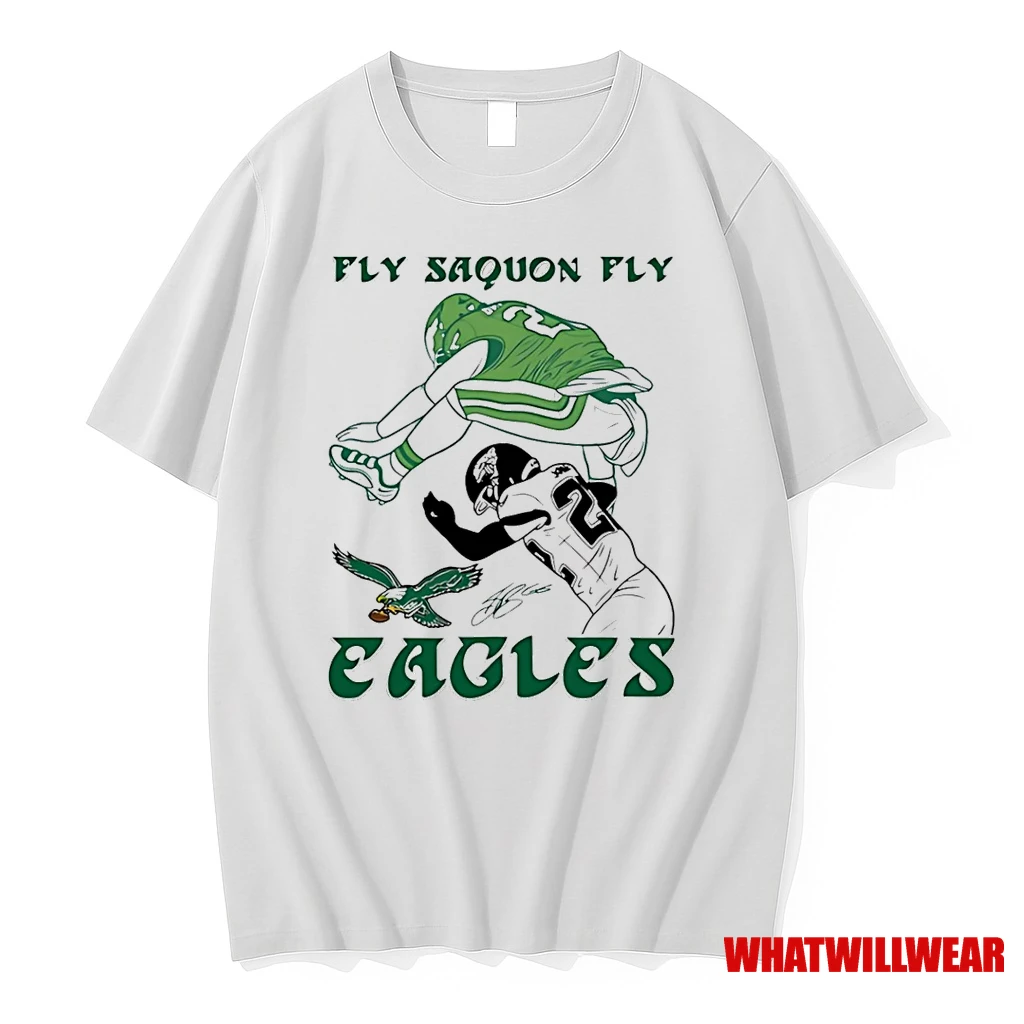 Saquon Barkley The Reverse Hurdle Jarrian Jones Fly Saquon Fly Philadelphia Eagles Shirts
