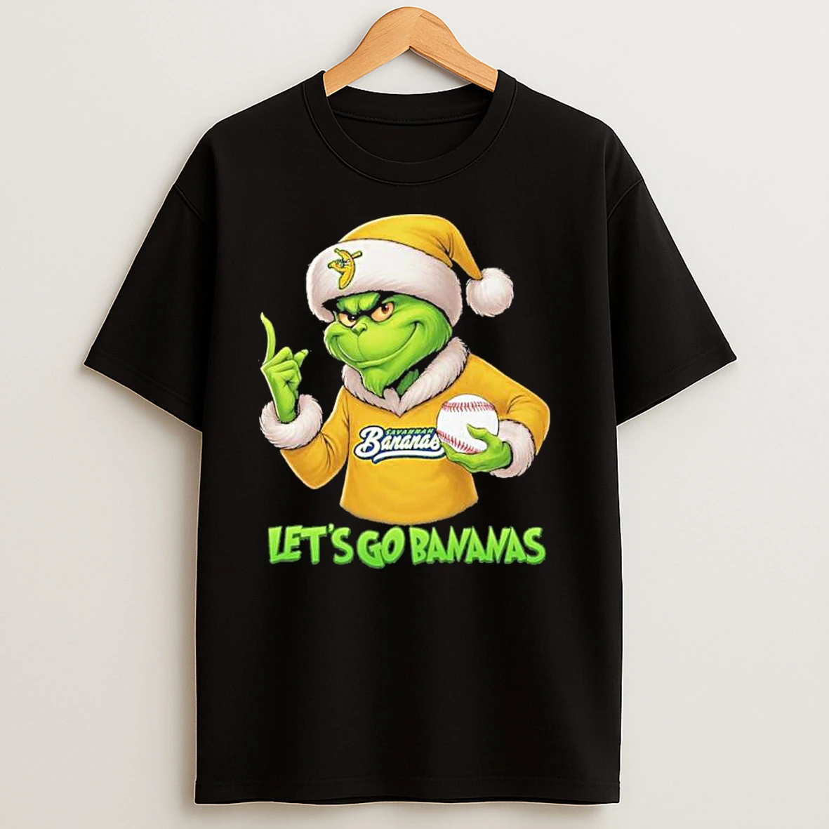 Savannah Bananas Lets Go Bananas Grinch Christmas T Shirts