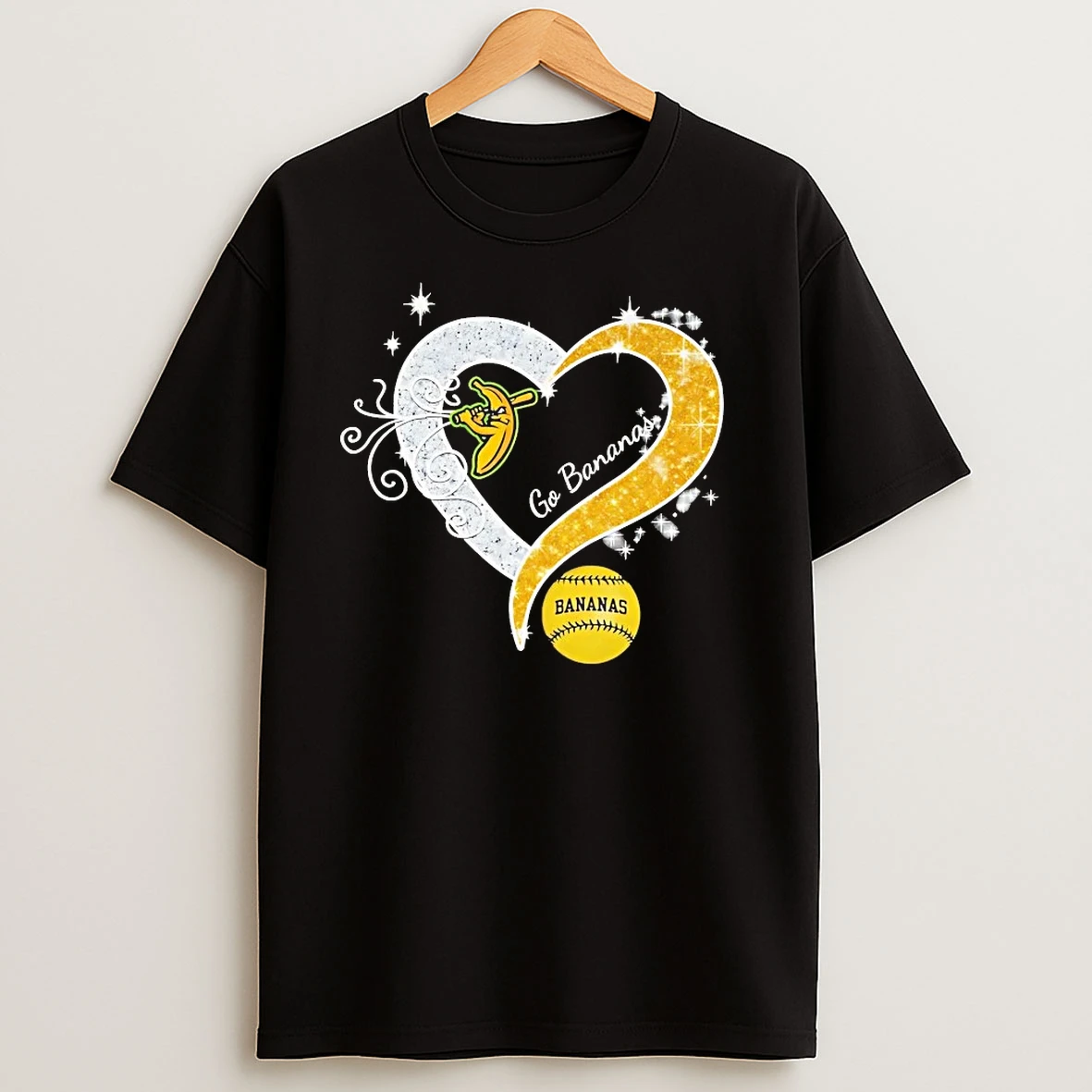 Savannah Bananas Go Bananas Diamond Heart T Shirts
