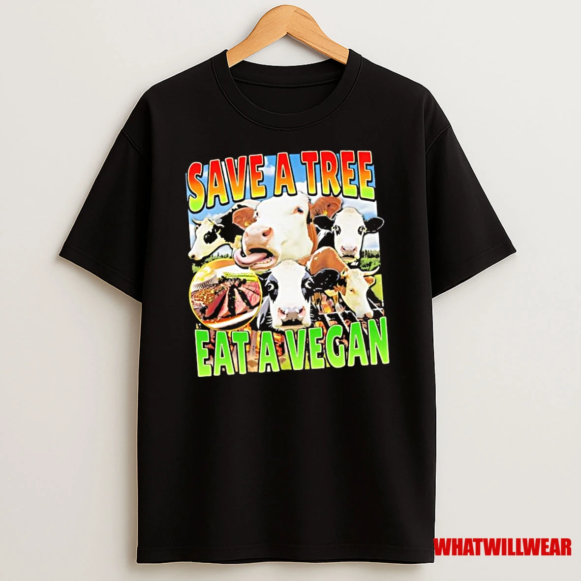 Save A Tree Eat A Vegan Cows Shirts