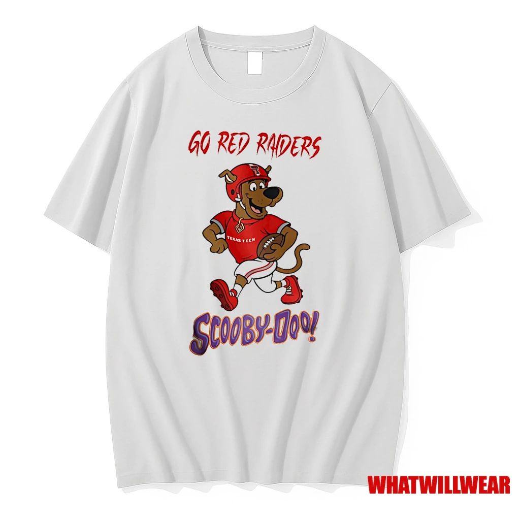 Scooby Doo X Texas Tech Red Raiders Go Red Raiders Cartoon Shirts