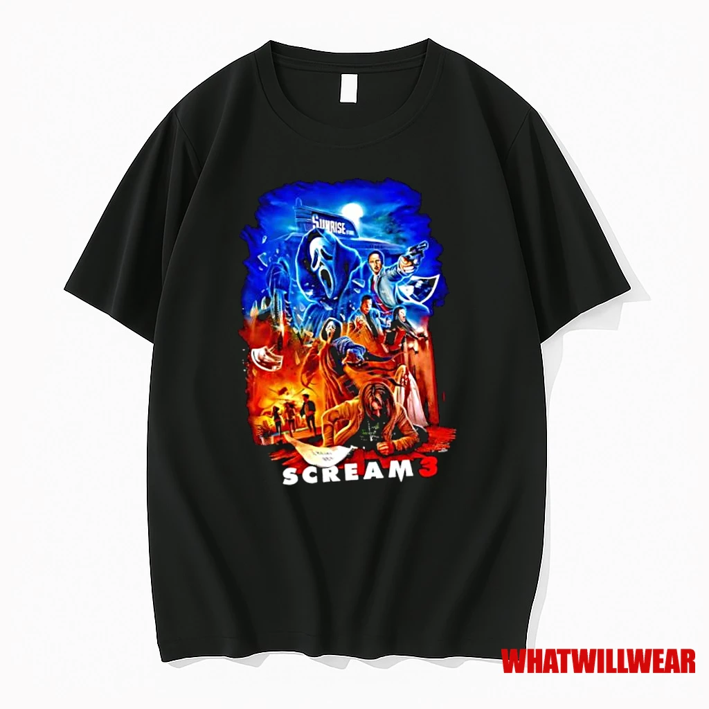 Scream 3 Halloween Characters Movie Graphic Shirts