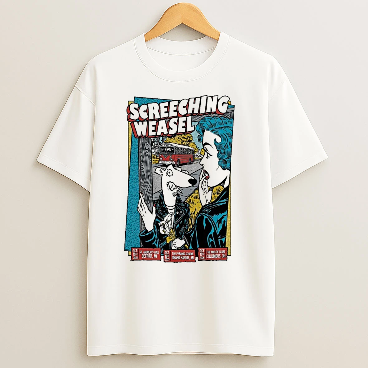 Screeching Weasel Oct 15 2025 Detroit Mi At St Andrews Hall Shirts