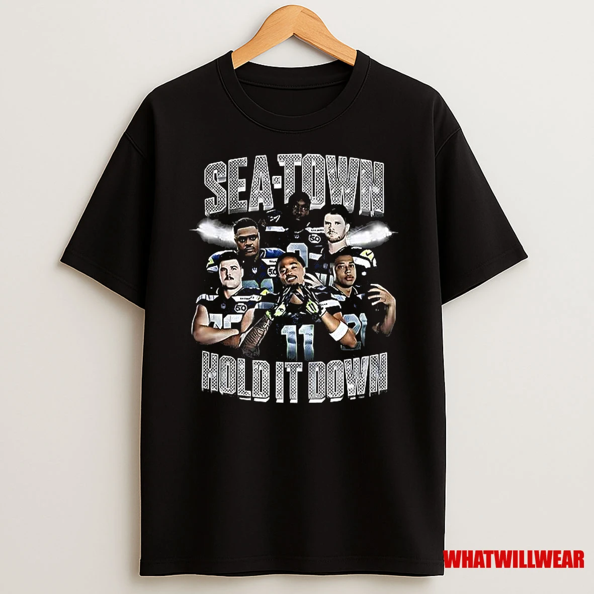 Seahawks Sea Town Hold It Down Graphic Shirts