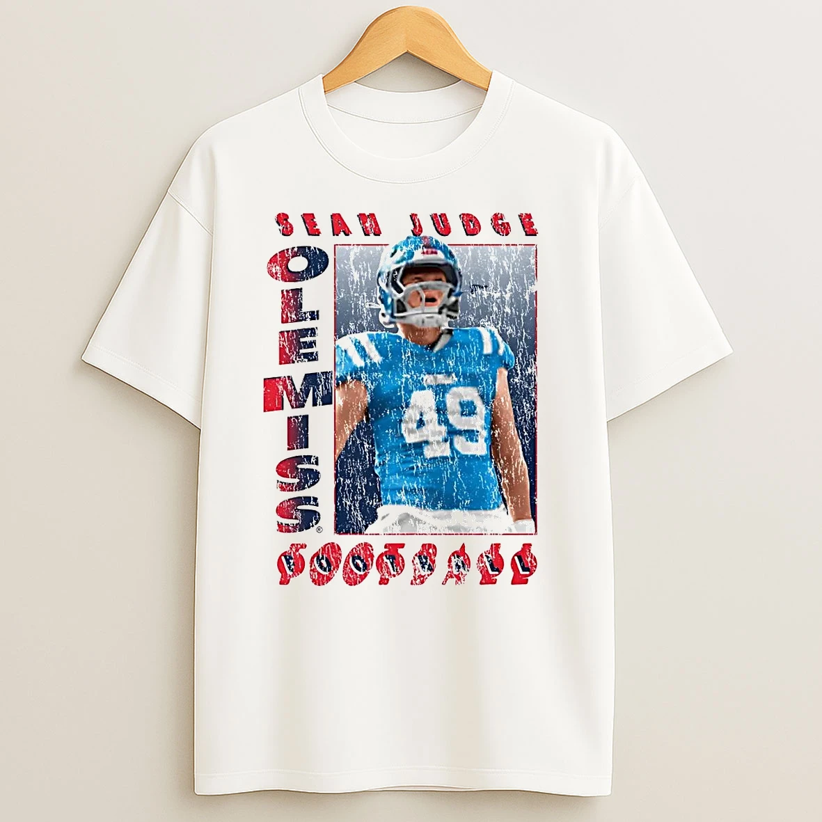 Sean Judge Portrait Scream Ole Miss Football T Shirts