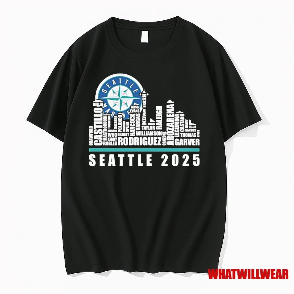 Seattle Mariners 2025 City Text Shirts