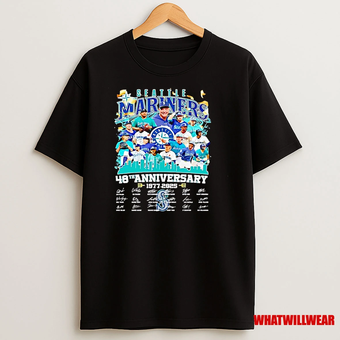 Seattle Mariners 48th Anniversary 1977 2025 Team Player Shirts