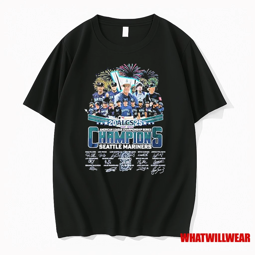 Seattle Mariners Alcs 2025 American League Championship Series Champions Signatures Shirts