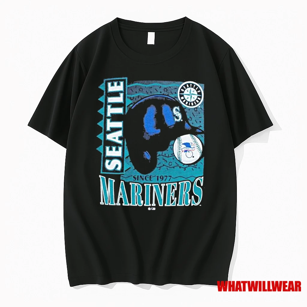 Seattle Mariners Atlas Blue Helmet Shirts