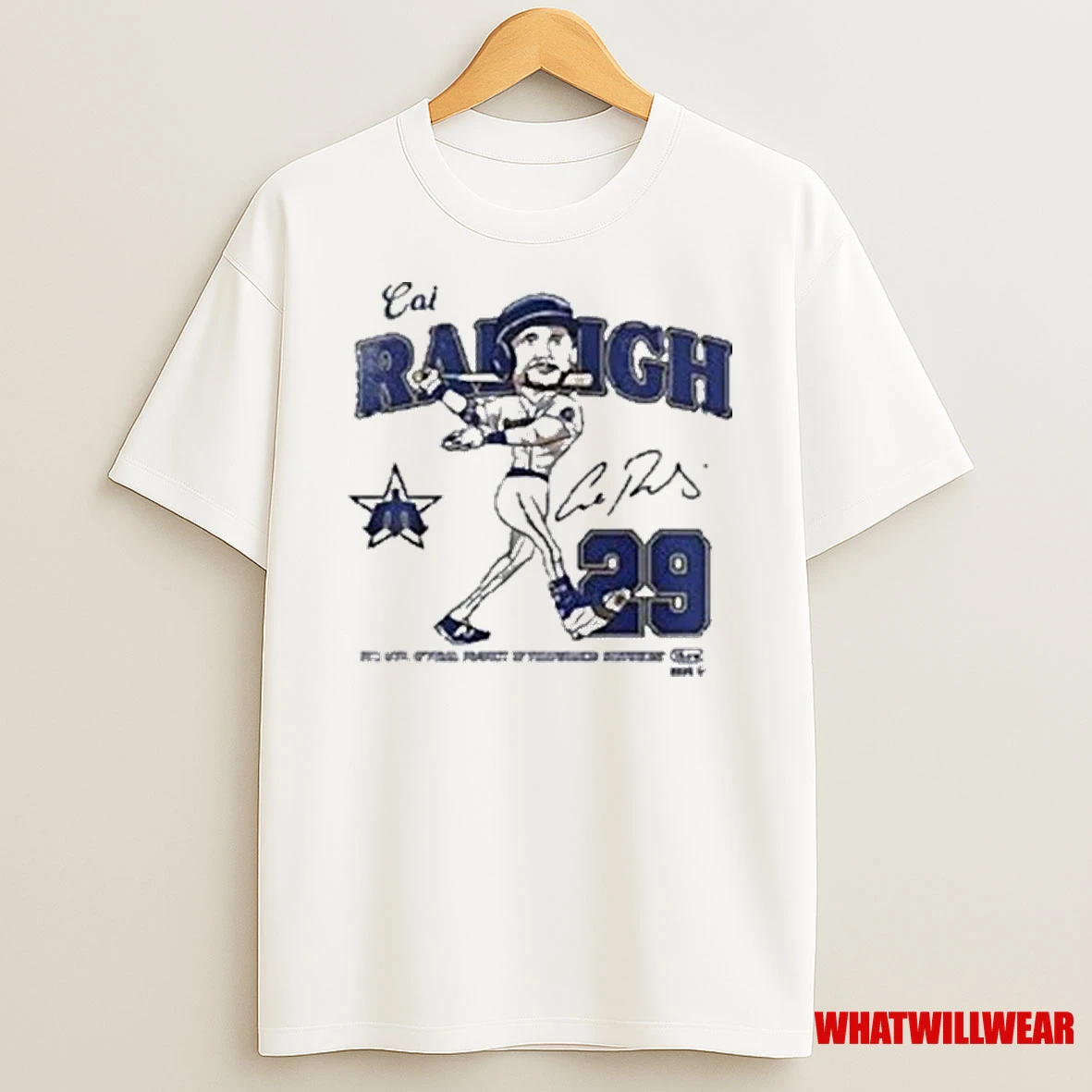 Seattle Mariners Cal Raleigh Mvp 29 Caricature Art Signature Shirts
